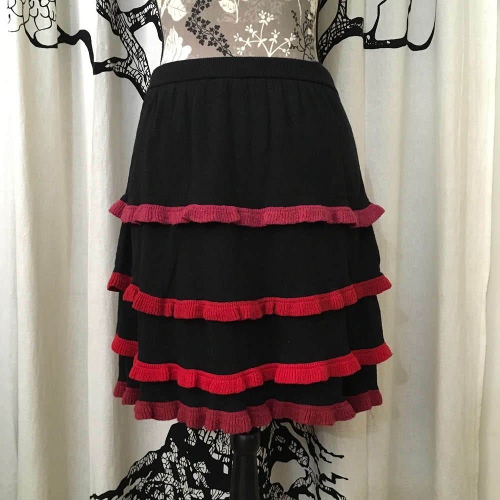 Anthropologie Sparrow Tiered Sweater Skirt